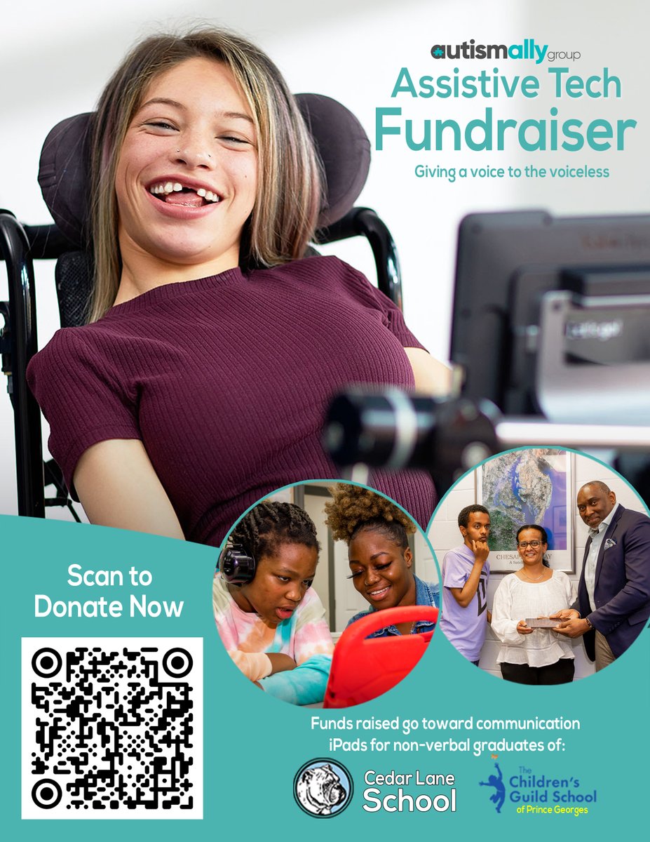 group_ally's tweet photo. This May, help give a voice to the voiceless! Support our fundraiser to get communication iPads to the non-verbal, graduating students of The Children's Guild of PG and Cedar Lane Schools here: https://t.co/B0IaFy7d9N https://t.co/24q20hdTGg