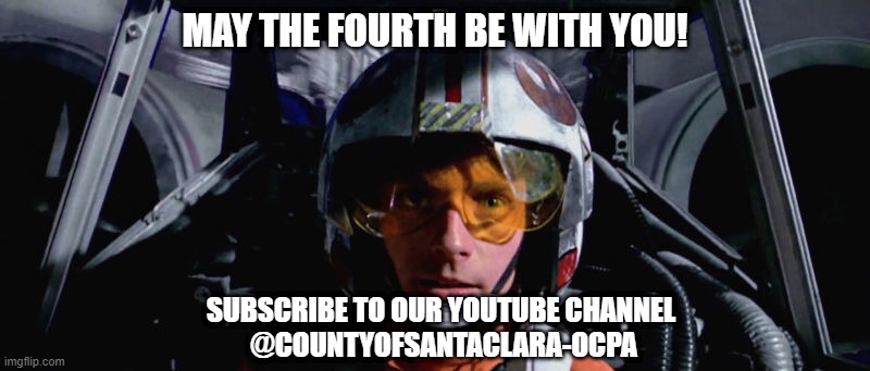 May the Fourth be with you! As we celebrate our favorite movie franchise, we also want to highlight our own talented film makers. Subscribe to our YouTube page to see how we tell the saga of the fleet, the heroes in the trenches and more from our galaxy. youtube.com/@countyofsanta….