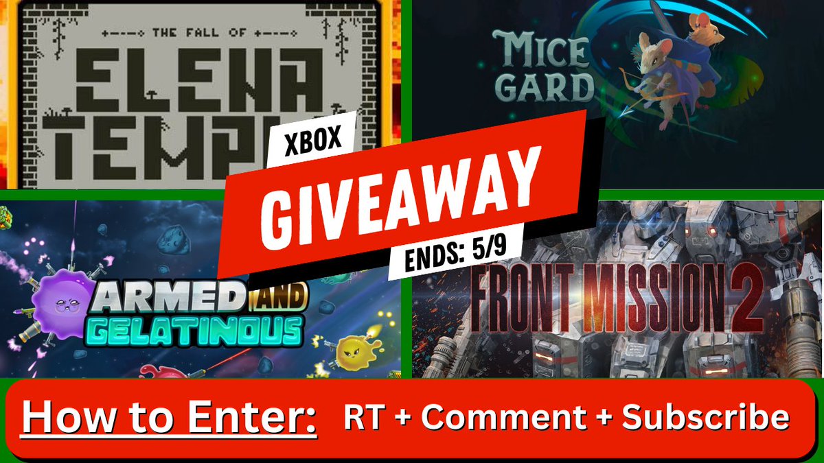 #Xbox Game #Giveaway

Enter for a chance to win 1 of 4 @ID_Xbox games!

Support our channels:
youtube.com/@FireOnXbox
youtube.com/K4rn4ge
youtube.com/theSMLpodcast

By: @FireOnXbox @K4rn4ge @theSMLpodcast @dwg_publishing @three_flip @GrimTalin @ForeverEntert