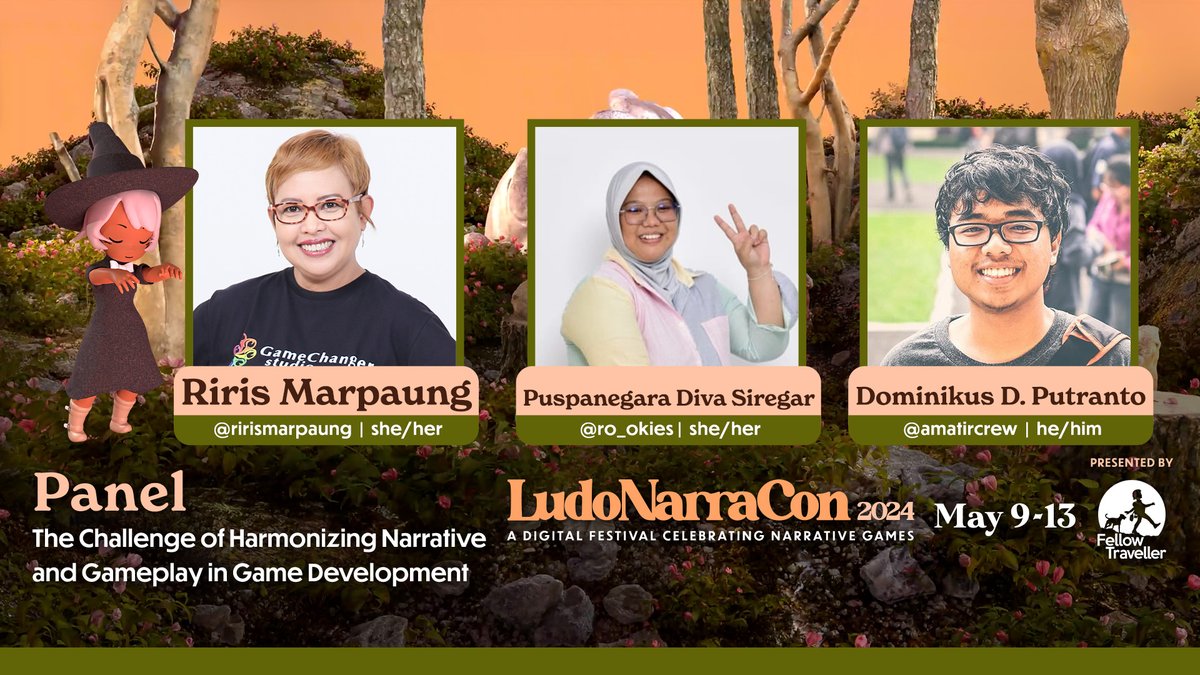 FellowTravellr's tweet photo. @joningold @kuraine @liamesler 🎮 The Challenge of Harmonizing Narrative and Gameplay in Game Development
🎙️ Featuring @rirismarpaung @ro_okies @amatircrew
🗓️ Friday 10th May @ 3PM PDT
📺 https://t.co/SdvlZ7LOby https://t.co/WuiaWkkwrq