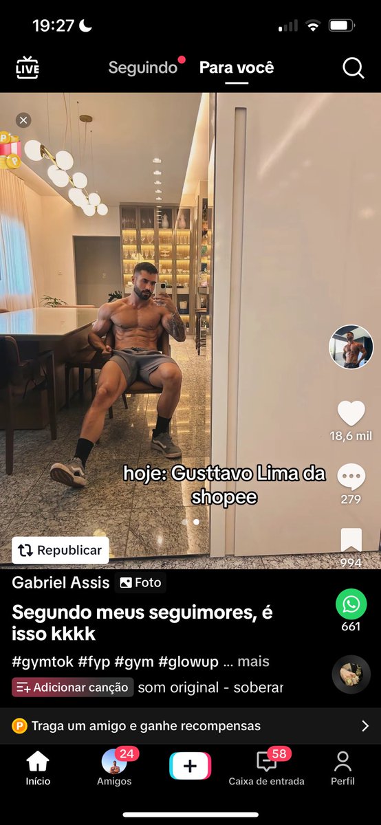 Passando mal com esse divo do meu tiktok