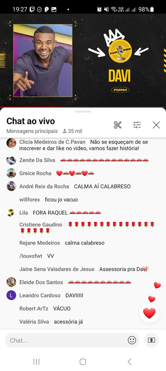 DAVI NO PODPAH
35mil PESSOAS ESPERANDO