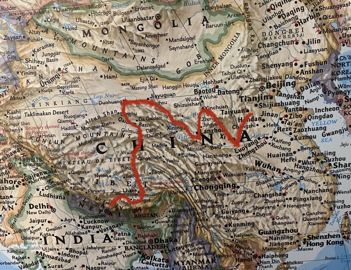 My recent 3 week China trip: west from Xian on Silk Road; south by car and train from Dunhuang to Lhasa; 8 day tour of Tibet; return to Xian by air and then a side trip to Pingyao.