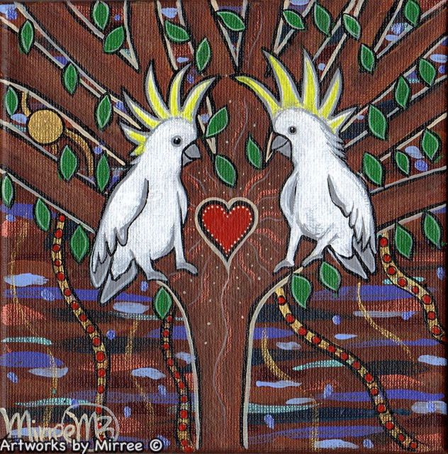 WISHING YOU A TERRIFIC DAY WITH THIS CHEEKY PAIR ❤️ 🌿 🌸 ☀️ 💫 'Australian Sulphur Crested White Cockatoos ~ Tree of Life'This is a powerful painting which holds a powerful message and healing for you..READ MORE: bit.ly/COCKATOOSTREEO…
#art #love #artcollector #birds