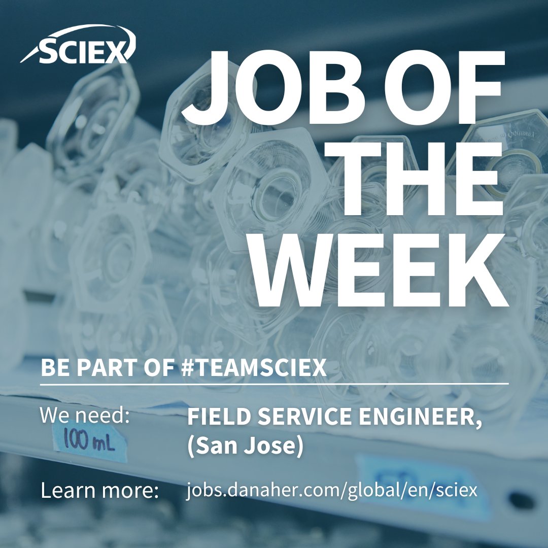 🔬Join #TeamSCIEX as a Field Service Engineer in the San Francisco Bay Area! Work remotely, company car provided. Install, repair, and maintain mass spectrometers and HPLC instrumentation. Mentor less experienced staff and ensure customer satisfaction 👉 bit.ly/3xPnDF1