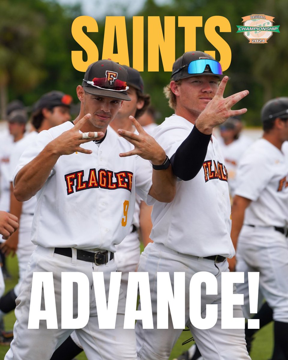 ONTO THE NEXT ROUND➡️ The Saints took down GSW 7️⃣-6️⃣ after 15 innings to secure the W👏‼️ The Saints will play tomorrow at 11 a.m. 🔜 #GoSaints x @Flagler_BSB