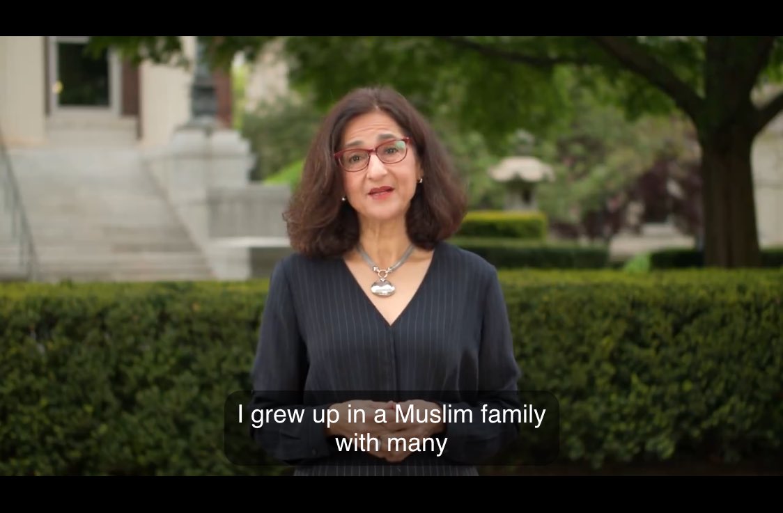 And for not mentioning the genocide of Palestinians while shamelessly evoking her Muslim heritage and Middle East roots, on the lawn where she’d sent cops to assault her students 2X (who also fired a gun near them!) the #DailyOveseer goes AGAIN to—Minouche Shafik! #OverseerAwards