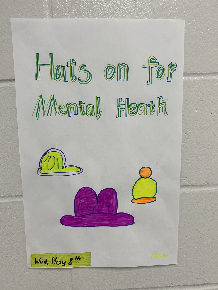 HChild_CCSD's tweet photo. Next week we have Hats on for Mental Health on Wednesday and Jersey Day on Friday! 🧢🏀 https://t.co/3332cFUmSB