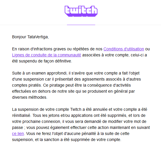 TataVertiga's tweet image. Suite à l'appel la décision viens de tomber, tout mes souvenirs... Mon contenues a été effacé... 😭

Tout ce qu'il y avait depuis 2017 à définitivement disparu de la toile ! Je suis dépitée...