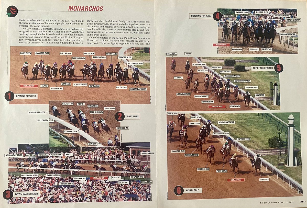 JCJockeyFans's tweet photo. @BloodHorse 2001 #KentuckyDerby edition capturing Monarchos trip to the winner circle! #127th Kentucky Derby #ChurchillDowns https://t.co/TEFgRAx8CP