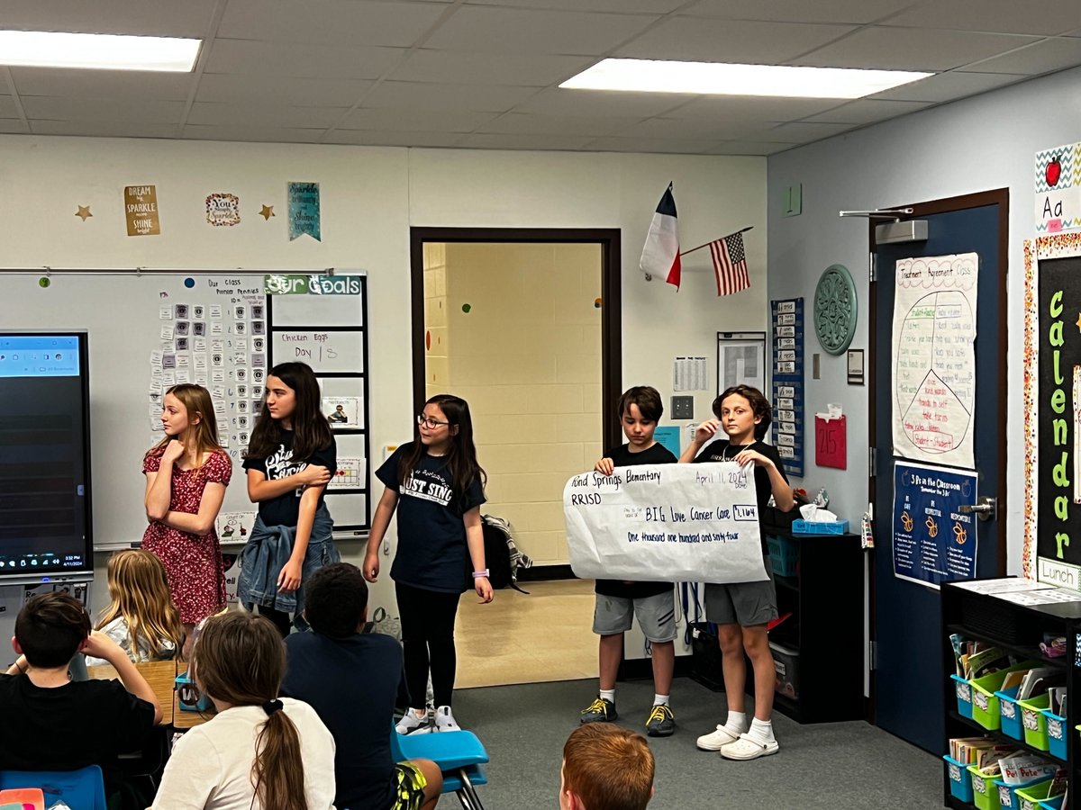 Thank you to the students at Pond Springs Elementary School for raising over $1,100 for BIG Love! The student council did this all on their own. We are so grateful for this amazing group of kids and teachers. #KidsHelpingKids 🎗️💛😄