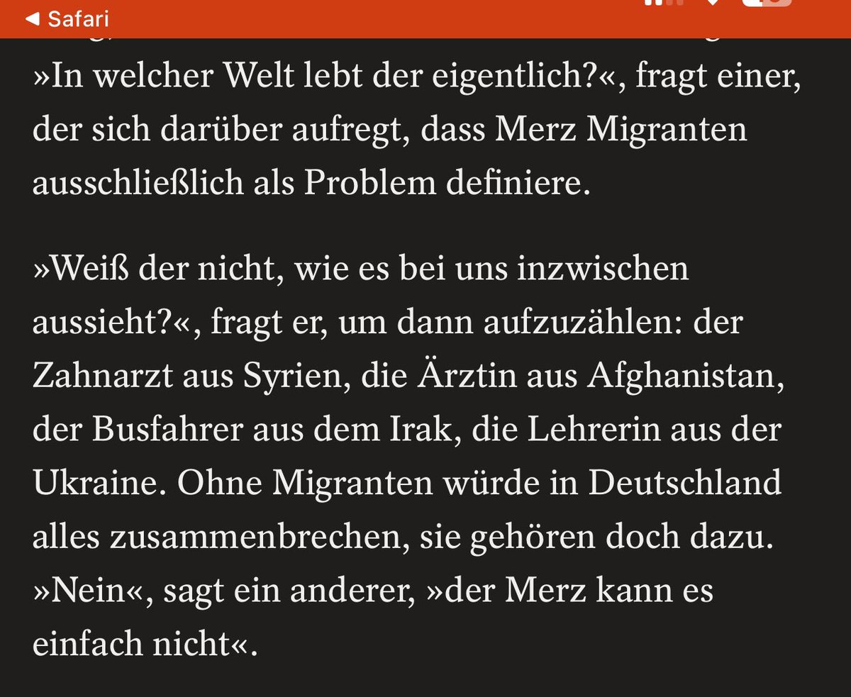 Der vielleicht wichtigste Abschnitt des gesamten Textes: In der CDU weiß man sehr wohl wie wichtig es ist, eine weltoffene plurale und progressive Migrationspolitik zu machen. Das Tragische ist nur, dass es der Parteichef offensichtlich nicht weiß…
