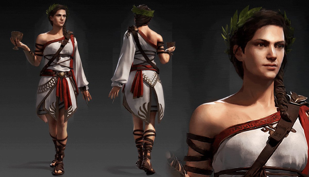 More concept art of Kassandra in Assassin’s Creed Nexus ❤️: 

Concept art by: Gleb Vozgrin artstation.com/artwork/XgvAQY #AssassinsCreedNexusVR