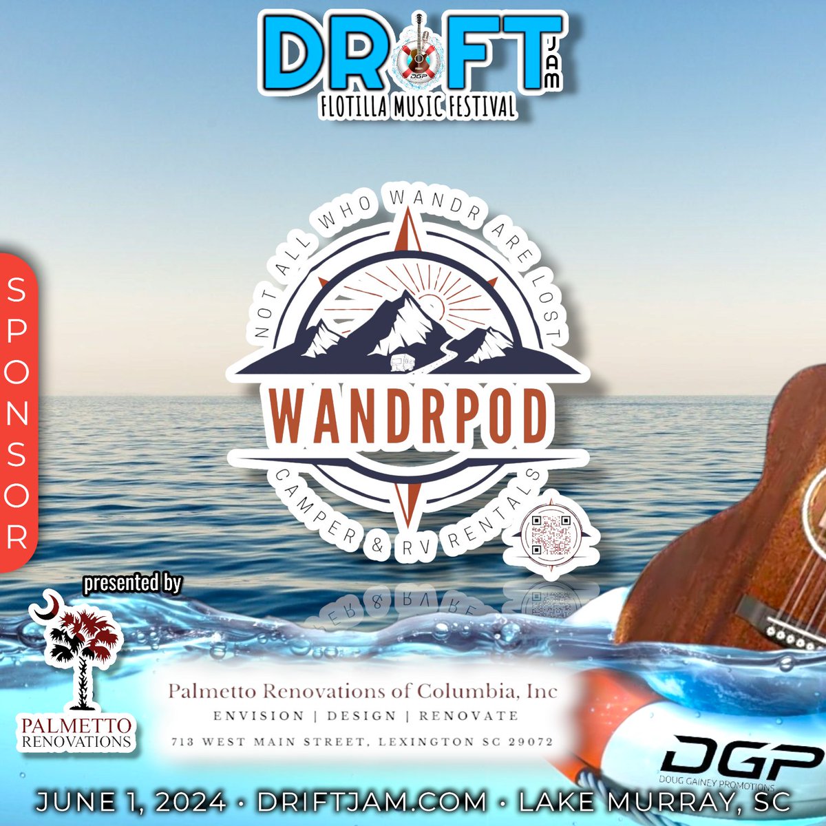 DriftJamFest's tweet photo. #sponsored ➡️ WandRpod
.
.
#driftjam #driftjam2024 #FloatingFestival #MusicOnWater #FinalYear #SafeSailing #MusicCharity #LastChance #FOMO #BoatLife #LastCallOnTheLake https://t.co/Uei347LVs8