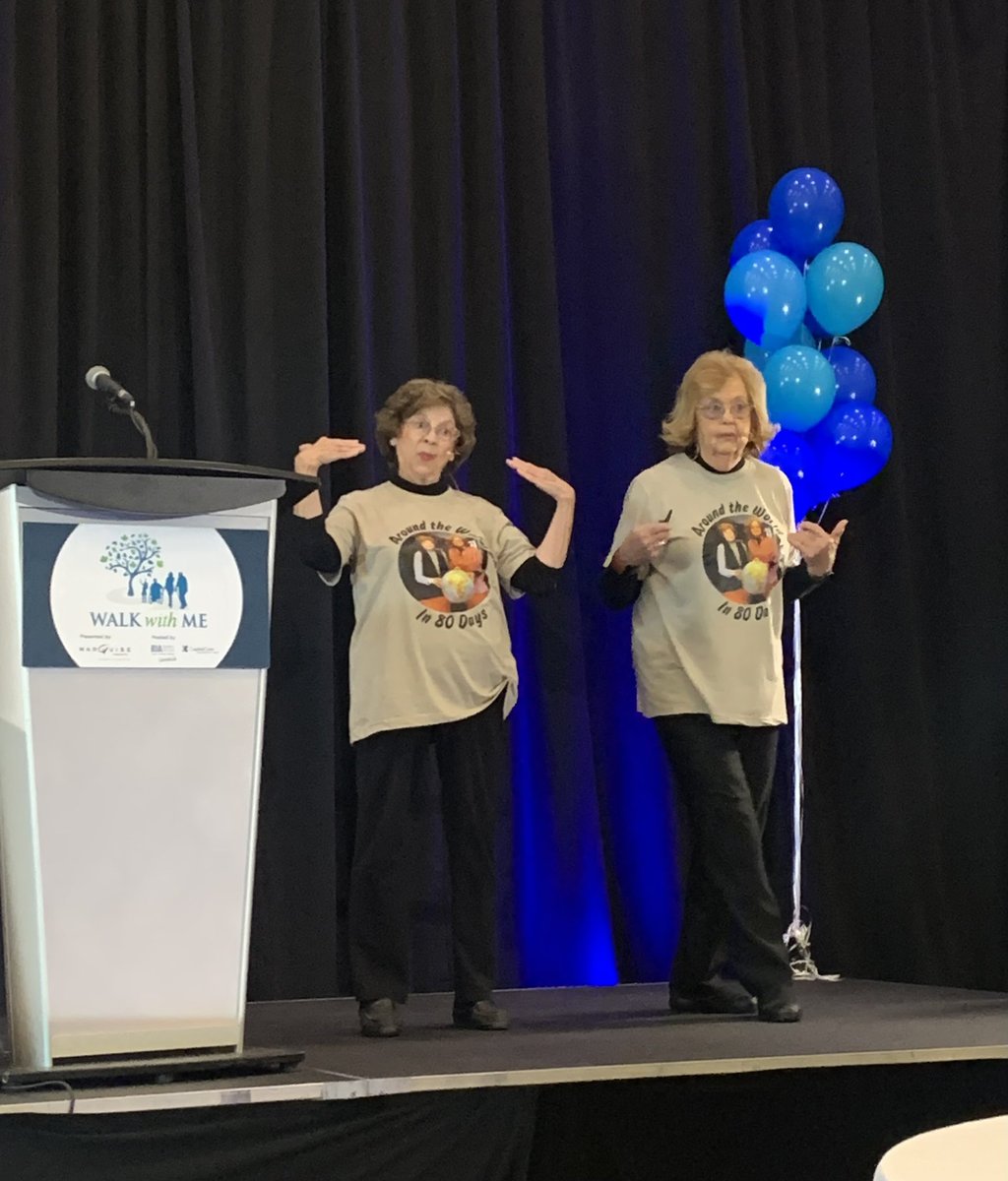 What an inspiring and fun closing keynote from Sandy and Ellie sharing their travel stories. At 81 years old they travelled the world in 80 days. #walkwithme2024