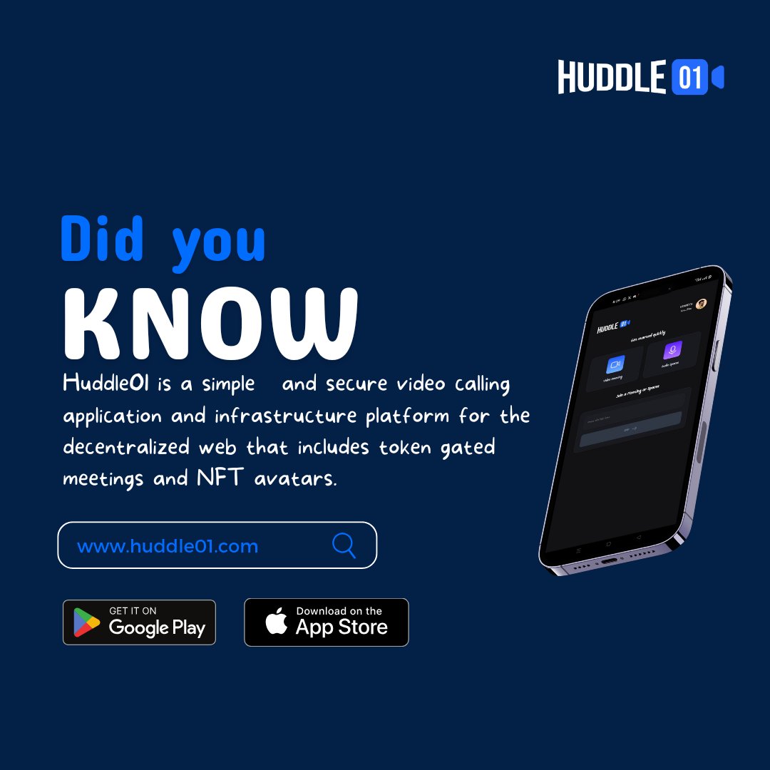 SaqlainAli888's tweet photo. #Huddle01App will be the best calling app on Playstore with the touch of Web3 & also you will get incentives by interacting with them @huddle01com & also you can download it on Android & iOS both as it is available on both platforms.
#Huddle01 #Huddle01com https://t.co/zXIisUDgTz