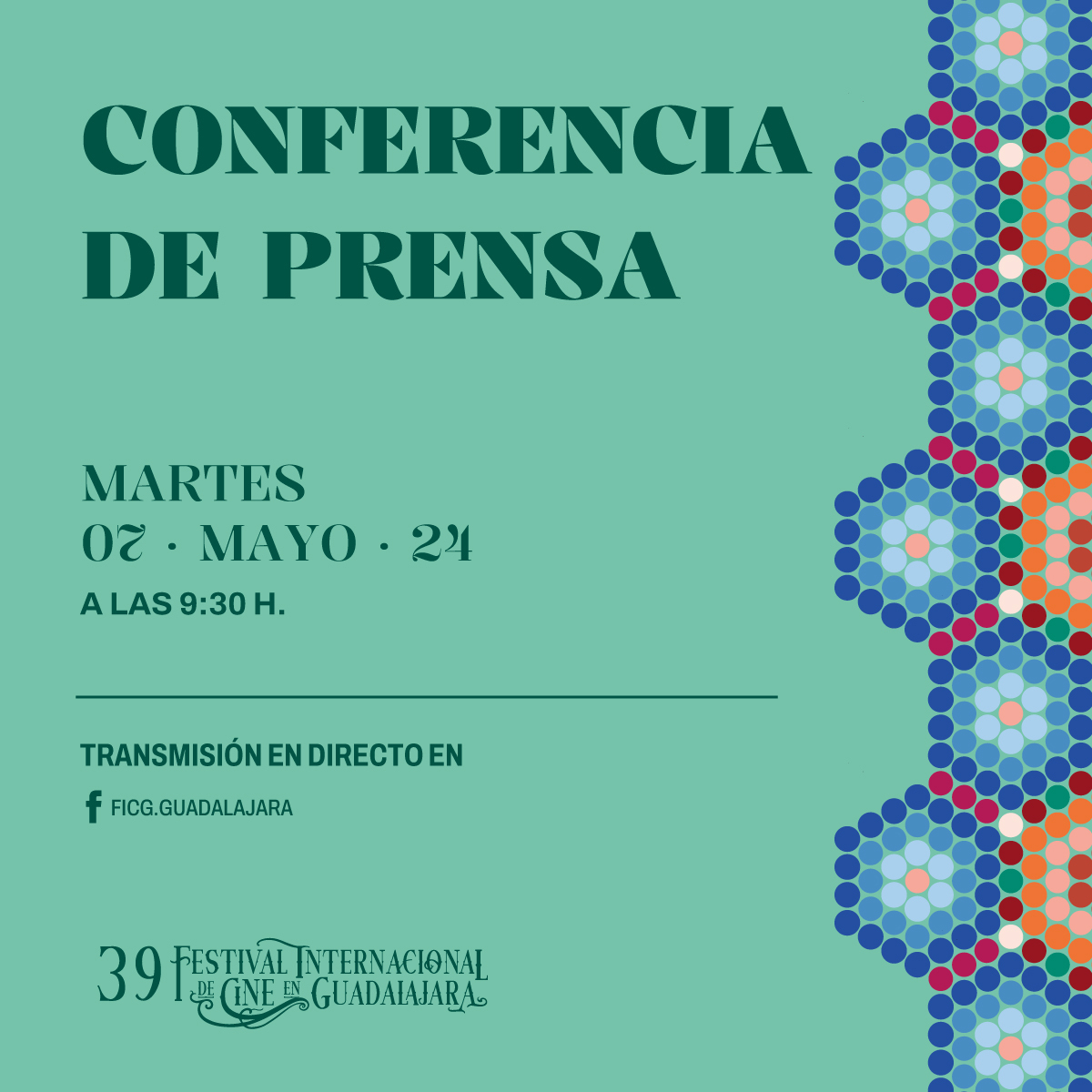 ¡Reserva la fecha! 🗓️ La conferencia de prensa del #FICG39 se llevará a cabo este martes 7 de mayo. 📢 Tenemos emocionantes noticias y detalles sobre el Festival, sigue la transmisión en directo a través de nuestra página de Facebook. #VEÑ #ComunidadDeMadrid #InvitadoDeHonor