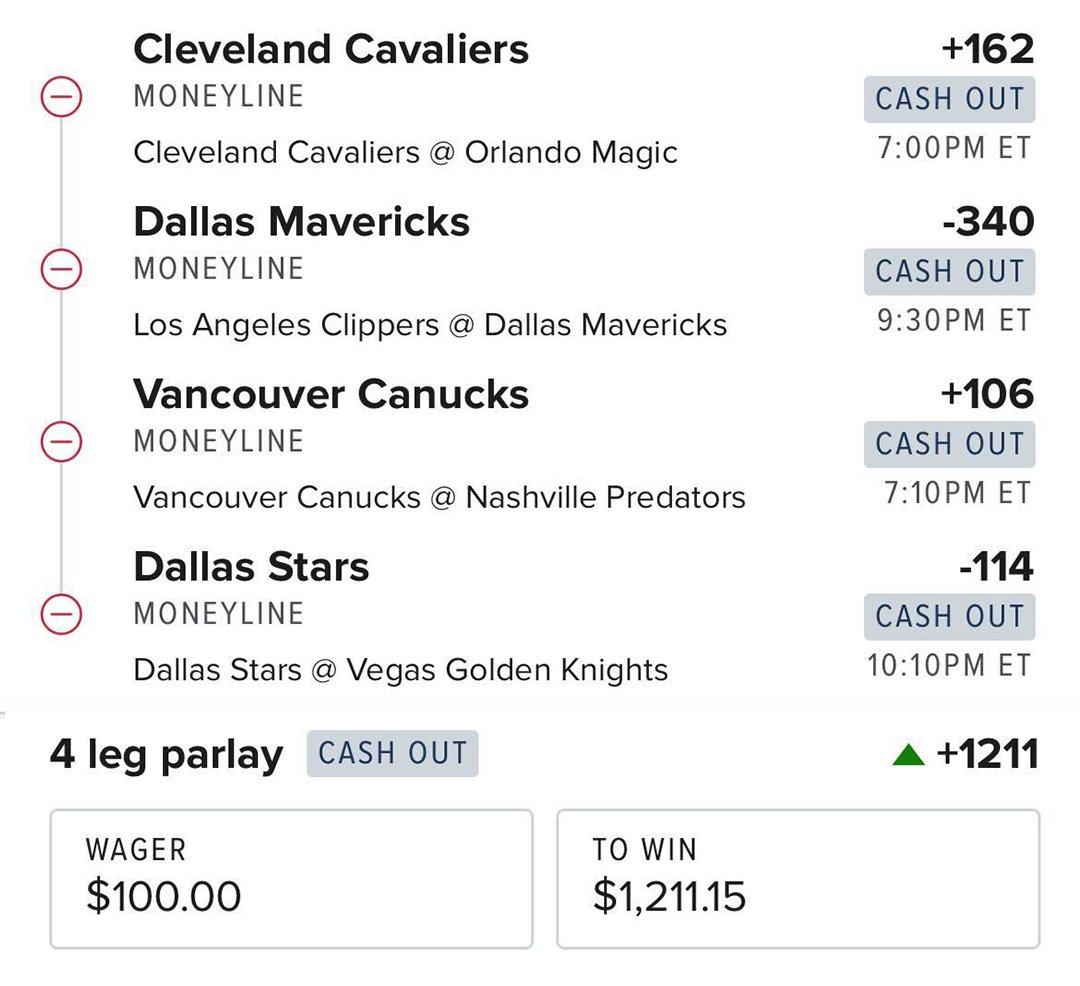 Which team ruins the closeout parlay tonight? Or does it cash? 👀