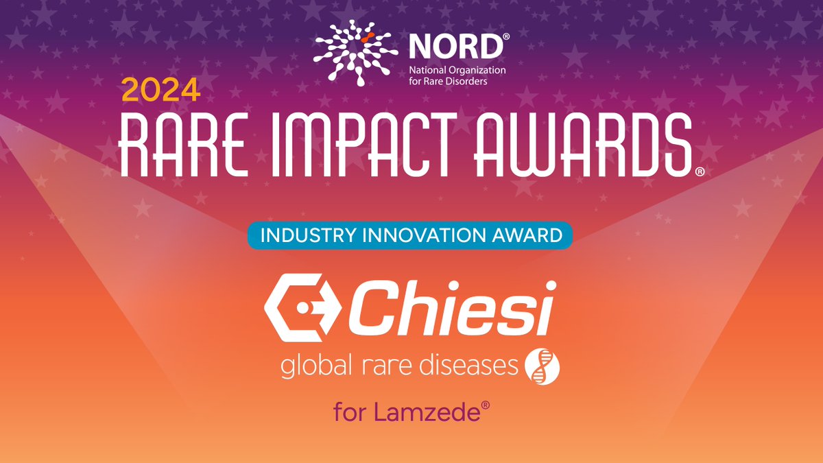 One of our 2024 #RareImpactAwards Industry Innovators is @ChiesiGRD, developers of the first FDA-approved enzyme replacement therapy for non-central nervous system manifestations of #alphamannosidosis. Meet the rest of this year's Honorees: rareimpact.org
