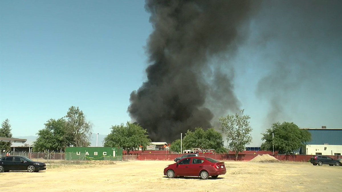 Firefighters were seen battling a structure fire Friday afternoon on South Union Avenue. trib.al/VfNbMYb