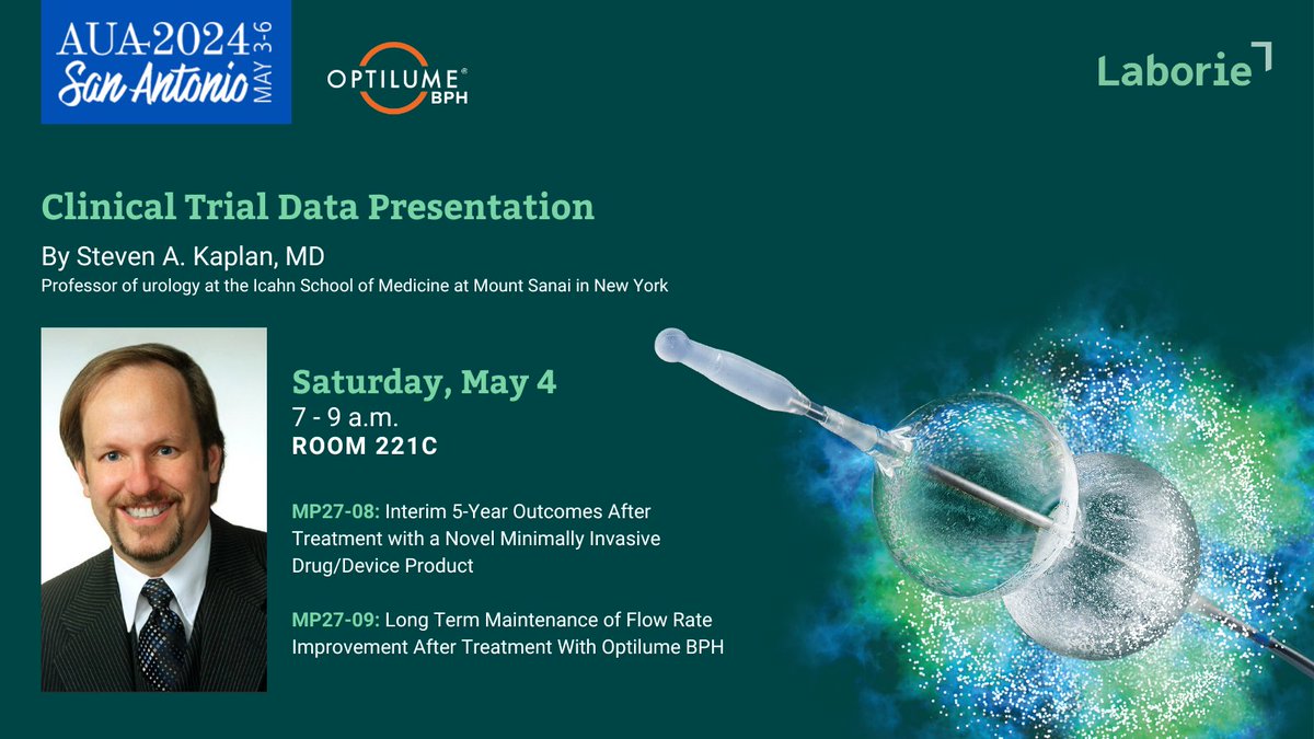 After an educational and exciting first day at the @AmerUrological annual meeting, we look forward to seeing you bright and early tomorrow in room 221C for @MaleHealthDoc’s poster presentations!
#AUA2024 #urology #OptilumeBPH #AllAboutTheFlow #BPH #Laborie