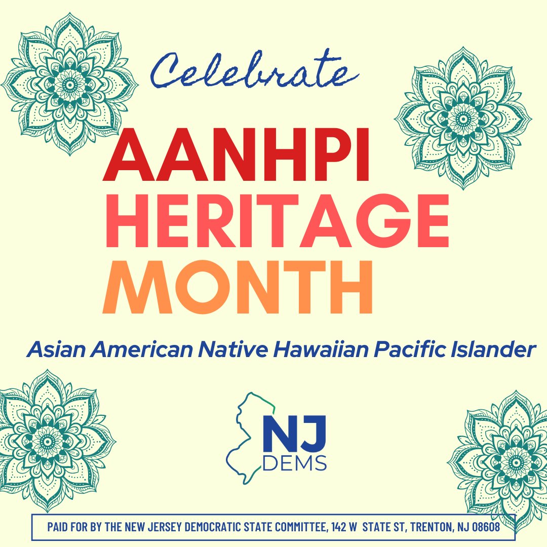 New Jersey has one of the fastest growing AAPI populations in the country, happy Asian American Native Hawaiian Pacific Islander Month!