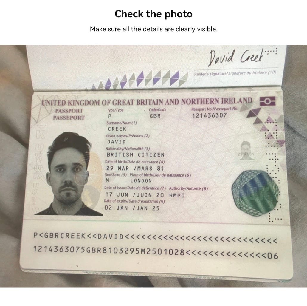 @ShitpostRock AI kills this. The person in this image doesn't exist, the passport is generated, and it was able to bypass automated KYC screening like this.