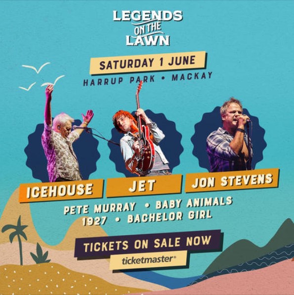 Reminder: ICEHOUSE will be headlining Legends on the Lawn at Harrup Park in Mackay on Saturday, June 1st! Tickets are available at bit.ly/LOTL24 Further information about the event can be found at: legendsonthelawn.com.au. Come join us for what is sure to be a…