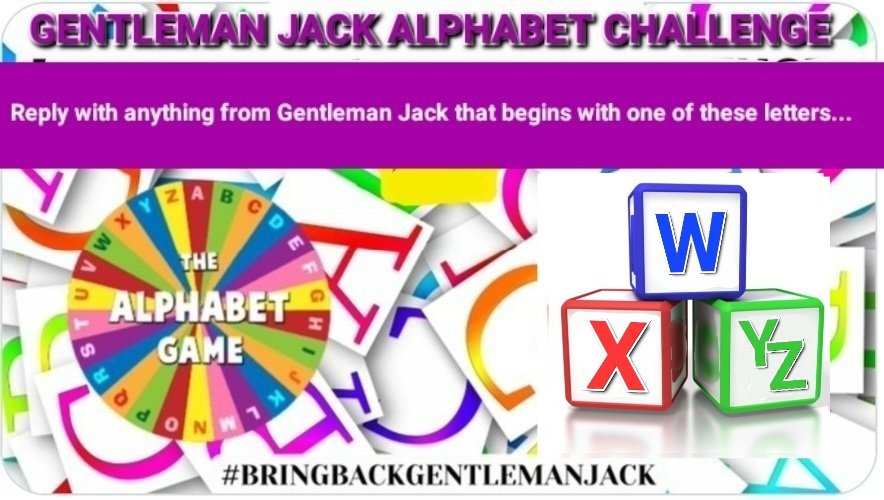 Weekend Game Day 02! Gentleman Jack - Alphabet Challenge #BringBackGentlemanJack @LookoutPointTV @BBC