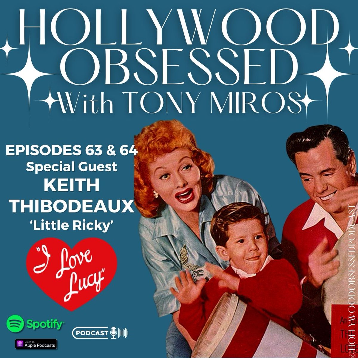 Have you listened 2 the 2 new episodes of @HLWDobsessed featuring former child actor #keiththibodeaux yet? He tells podcast host @tonymiros about playing “#LittleRicky” on the classic sitcom #ILoveLucy & his autobiography #LifeAfterLucy ! Listen now! hollywoodobsessedthepodcast.com/guests/keith-t…