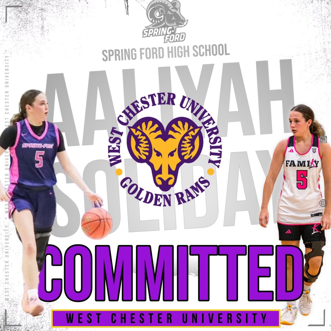 Aaliyah Solliday (@sollidayaaliyah) on Twitter photo I am excited to announce my commitment to West Chester University to further continue my athletic and academic career!! I just want to thank my friends, family and coaches who have been by my side this entire experience!! Go golden rams💜💛🐏@Klowelitegirls <a href="/GbbFord/">Spring-Ford Girls Basketball</a> <a href="/AHoss3/">Allison L. Hostetter</a> I am excited to announce my commitment to West Chester University to further continue my athletic and academic career!! I just want to thank my friends, family and coaches who have been by my side this entire experience!! Go golden rams💜💛🐏@Klowelitegirls <a href="/GbbFord/">Spring-Ford Girls Basketball</a> <a href="/AHoss3/">Allison L. Hostetter</a>