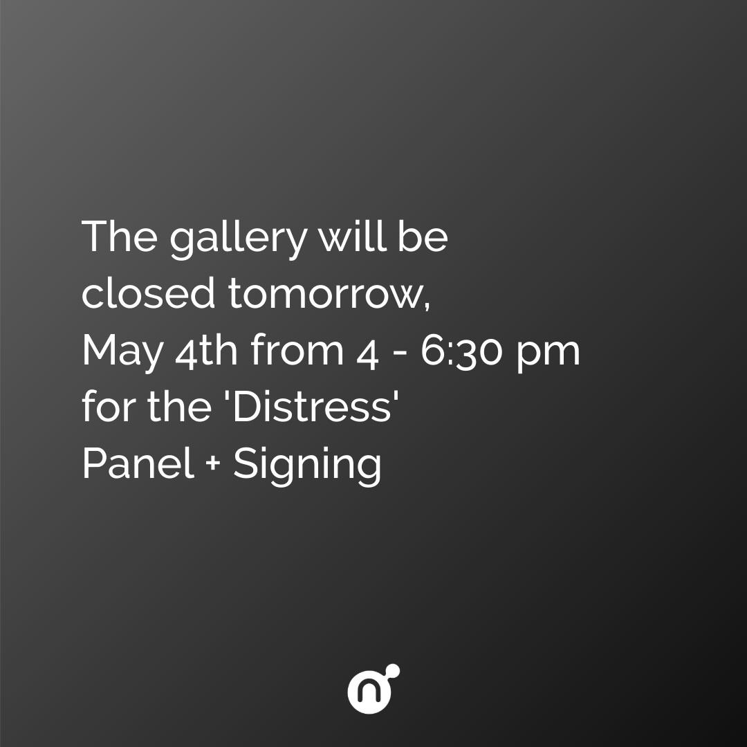 Just a reminder that tomorrow, we will be closed from 4 - 6:30 pm for Mariel Cartwright + Adam Tierny's Panel and Q&A. The PANEL is RSVP only, so if you were not able to grab a ticket, stop by from 12 - 4 or after 6:30 pm to view the art exhibition 🔗 gallerynucleus.com/gallery/1031/e…