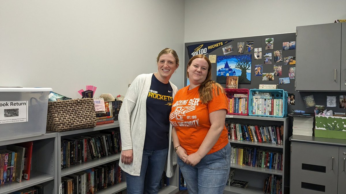 Caption: Where It All Started. 

My classroom library has touched the lives of many students over the years, but none more than this senior here. So happy for one final visit. Emma, keep reading those books! Thanks for the reminder that book access is so important.