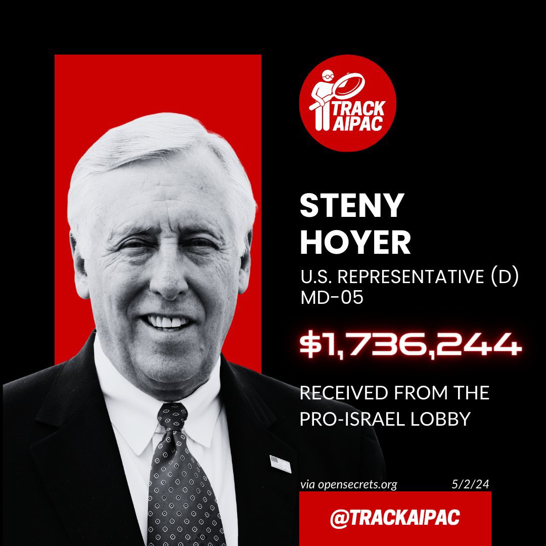 @RepStenyHoyer Unless they’re covering the genocide in Gaza, right Steny? #RejectAIPAC