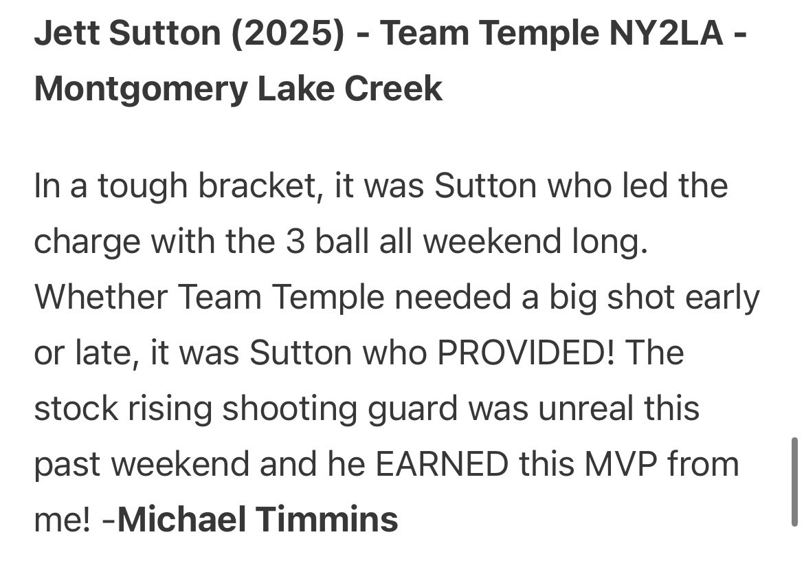 Thank you to @GASOMass for recognizing me on the all tournament team at @TexasHoopsGASO spring championships, Also thank you to @iFilmHoopers for recognizing me as one the tournament’s Mvps