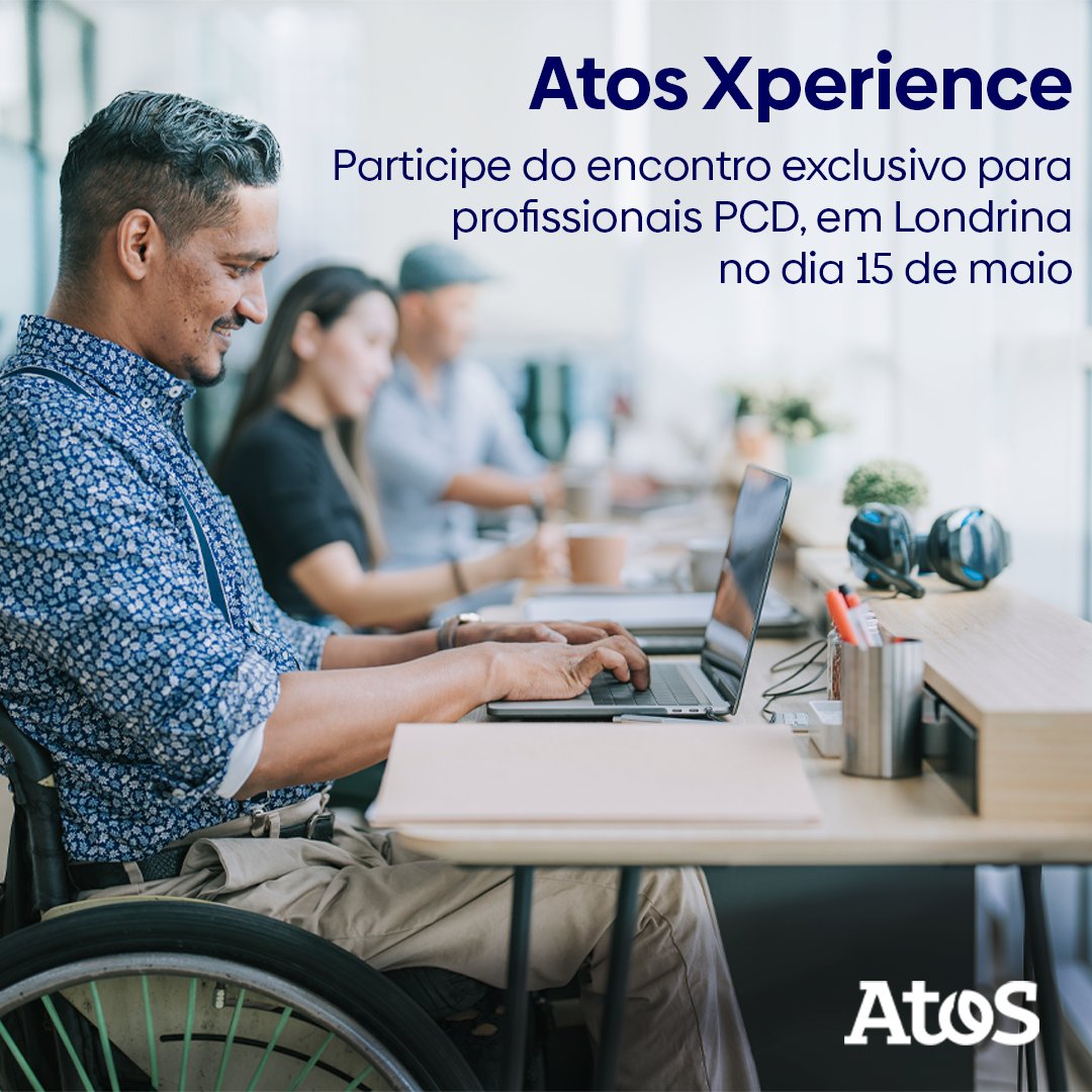 atos_br's tweet photo. Se inovação é o que te motiva e a tecnologia é a sua paixão, temos uma notícia para você: o #TimeAtos do Brasil continua crescendo e está em busca de novos talentos PCD! https://t.co/ioTOaHZv9q