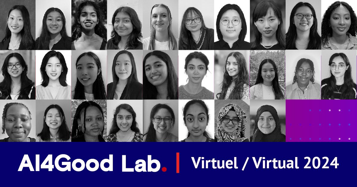 🎉 We’re thrilled to unveil the 2024 #AI4GoodLab cohort — join us in welcoming our 90 new trainees! @Mila_Quebec @AmiiThinks @CIFAR_News @VectorInst @DesignFabZone #AI #artificialintelligence #machinelearning #womenintech #womeninstem