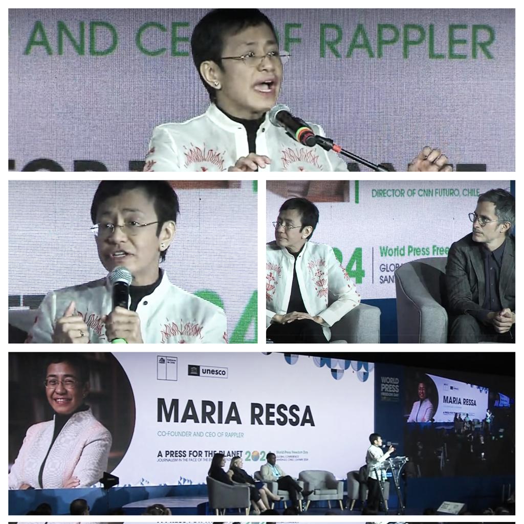 .@mariaressa : 'As journalists we are on the front lines and when we fail to hold the line the people we serve lose their rights their freedoms their lives So we are jailed, killed, silenced... Keep doing, keep going... #WorldPressFreedomDay #DiaMundialDeLaLibertadDePrensa