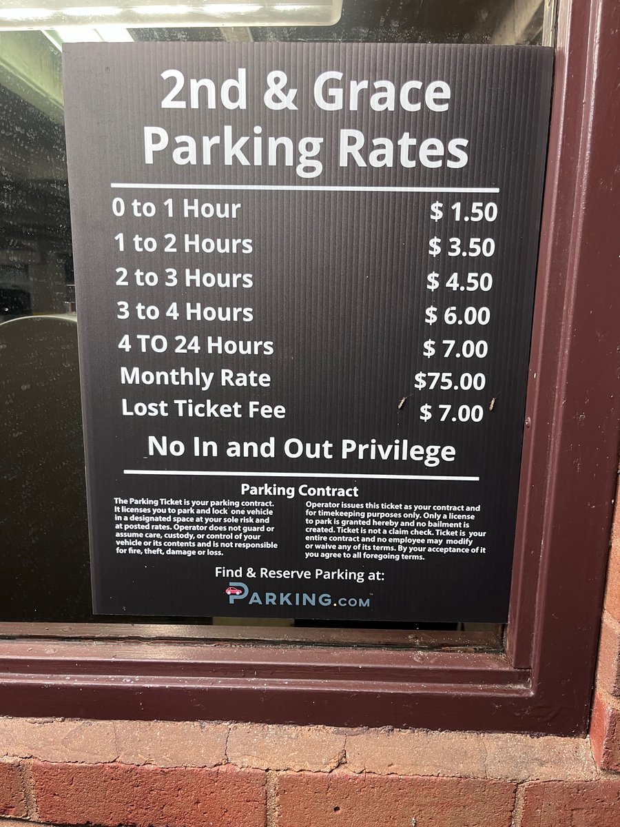 This sign says that the $7 parking rate is good for up to 24 hours. But I received a citation after just 14 hours. The City of Richmond refuses to acknowledge the mistake and dismiss the citation. Help, please? <a href="/lindenrow/">Linden Row Inn</a> <a href="/CBS6/">WTVR CBS 6 Richmond</a> <a href="/8NEWS/">8News WRIC Richmond</a> <a href="/12OnYourSide/">12 On Your Side WWBT Richmond</a> <a href="/NBC12OYS/">NBC12 On Your Side</a> <a href="/FoxRichmond/">FOX Richmond</a>