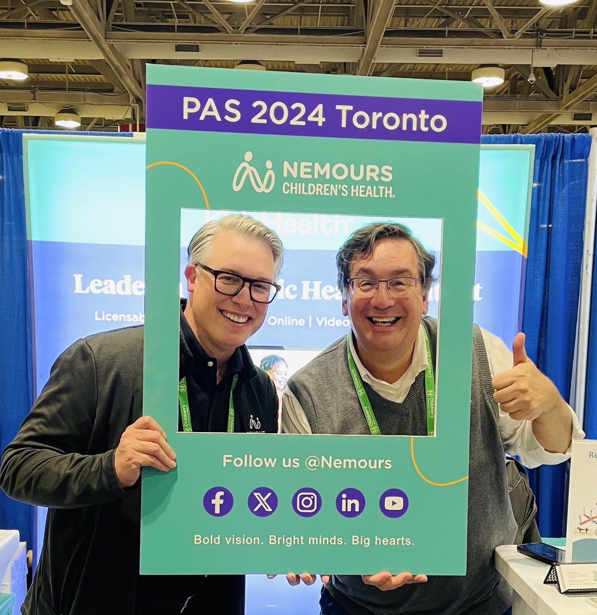 Yes it’s true…@Nemours has two booths at #PAS2024 #PASMeeting! Stop by & say hi 👋 to Jeff at Nemours #KidsHealth booth #829. Learn more about our white label pediatric instructions, videos & online content. #WellBeyondMedicine