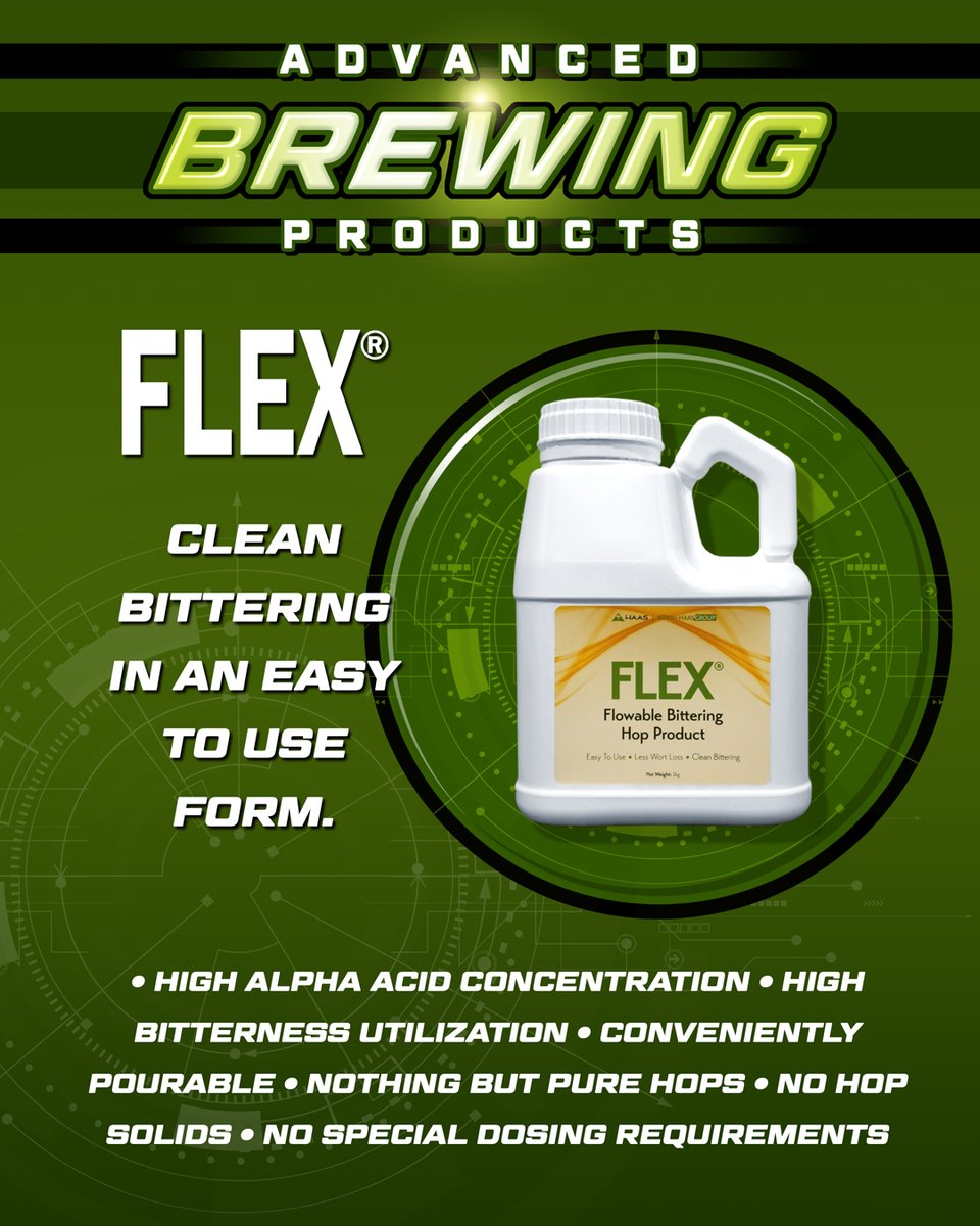 What do you know about Flex®? Flex® is a bittering hop product that provides improved brewhouse efficiency and flexibility. Flex® is designed to reduce wort losses and provide the clean bittering you need for your beer in a convenient, easy to use form. #hops #craftbeer