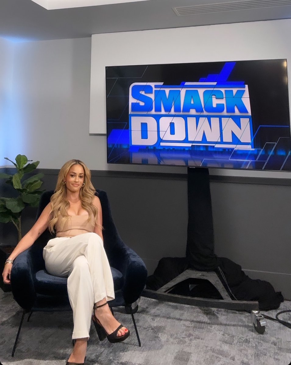 Kayla Braxton backstage at Smackdown