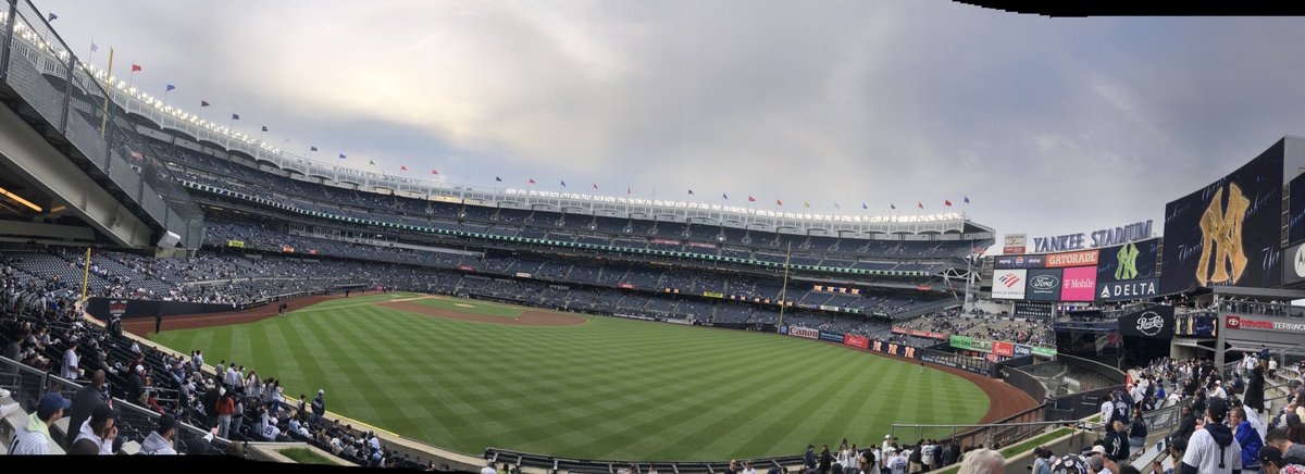 The view from the Section 204 bleachers at Yankee Stadium in The Bronx (May 3, 2024).