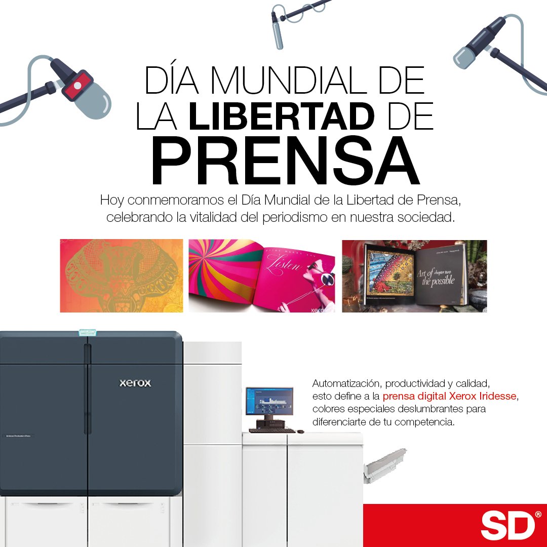 sdenlinea's tweet photo. 🗞️🔴En #SD, estamos orgullosos de proporcionar la tecnología de impresión digital que apoya a los profesionales de medios impresos en su misión de informar. Reconocemos su valentía y agradecemos su confianza en nuestras soluciones para comunicar eficazmente.
#LibertadDePrensa🌐📰 https://t.co/Vz75AzbGai