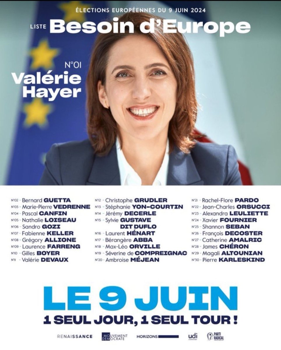 Bravo aux 29 candidats qui accompagnent @ValerieHayer dans cette campagne pour les élections européennes. Tous derrière @MagaliAltounian pour représenter Nice au Parlement européen 🇪🇺 @RenewEuropeFRA @RenaissanceUE06