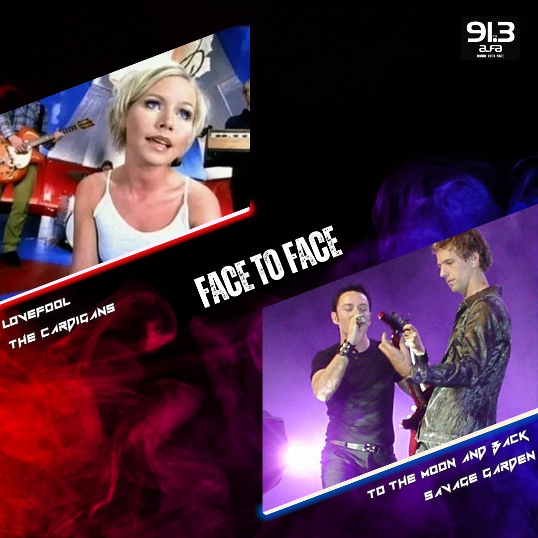 #FaceToFace 💥

¿Cuál creen que sea mejor entre #Lovefool de #TheCardigans & #ToTheMoonAndBack de #SavageGarden? No se lo pierdan hoy en #LasTardesdeAlfa con @monylooficial.

¿Cuál ganará? Llama a cabina 55 5570 6608 📲 y vota por tu éxito favorito.