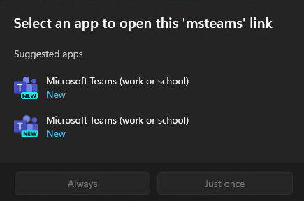 ValARed's tweet image. I can't believe Microsoft now has everyone playing Microsoft Teams executable roulette