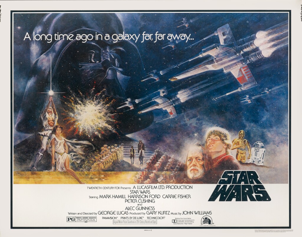 Just a reminder! #MayThe4thBeWithYouDay is tomorrow and what better way to celebrate than watching the 1977 blockbuster #StarWars starring #MarkHamill #HarrisonFord and #CarrieFisher. #KennyBaker is R2-D2, #PeterMayhew is Chewbacca and #DavidProwse is Darth Vader. #Lucasfilm