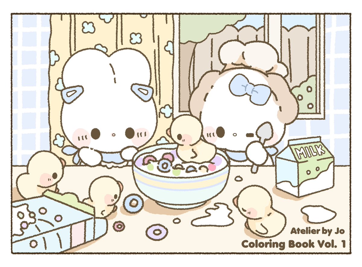 coloring book cover featuring ducky cereal 🐥