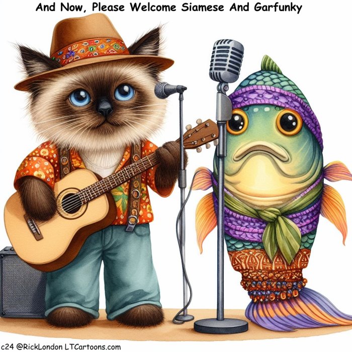 Discover the latest 'Siamese & Gar-Funky' line by @RickLondon on #Redbubble!  This #hilarious #wallart collection is a must-see for cat & music enthusiasts. #Shop now and #save!  #giftideas #catlovers #funnygifts #simonandgarfunkel #cats tinyurl.com/rlondonsimoncat